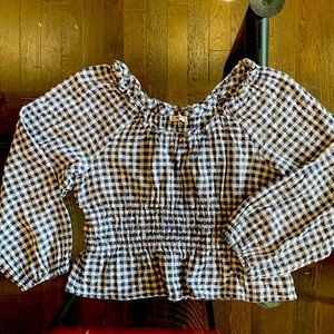 Madewell 3/4 sleeve cropped top